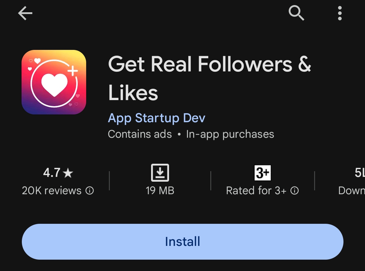 Get-real-followers-app